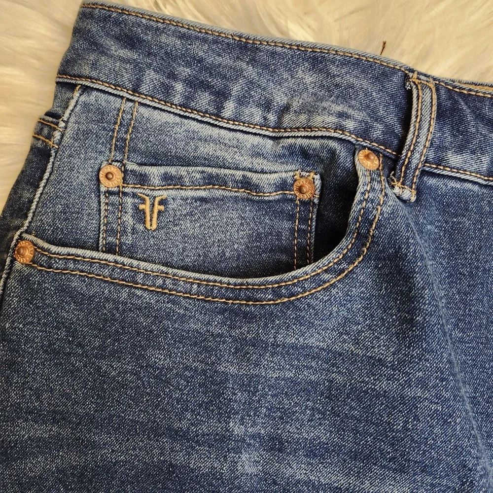 Frye Jeans Womens 12 Blue Denim Straight High‎ Rise Medium Wash Retro 12x31